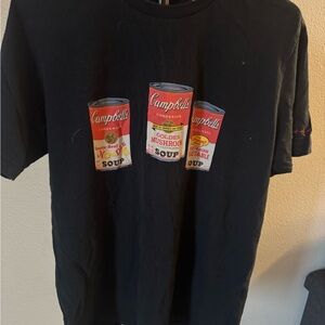 Uniqlo Black Short Sleeve Tee with Campbell's Soup Print